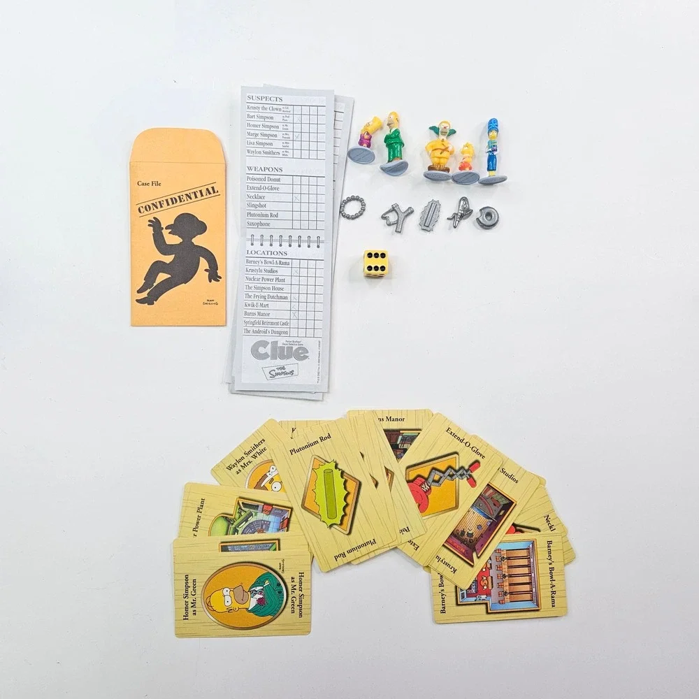 Parker Brothers Clue The Simpsons Kids OS Multi-color 2nd Edition Board Game